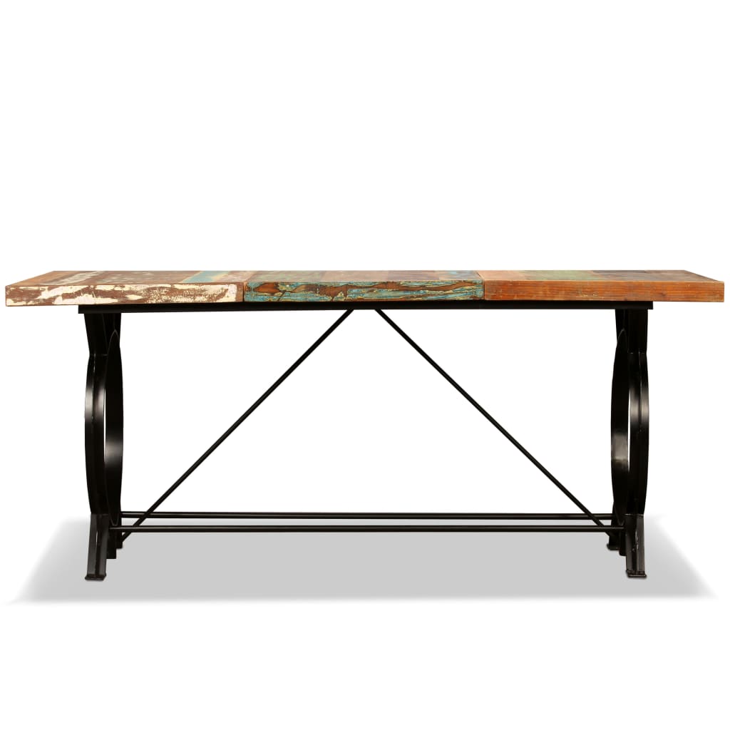 244800 vidaXL Dining Table Solid Reclaimed Wood 180 cm