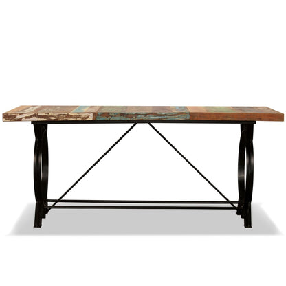 244800 vidaXL Dining Table Solid Reclaimed Wood 180 cm