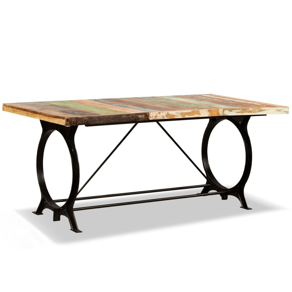 244800 vidaXL Dining Table Solid Reclaimed Wood 180 cm