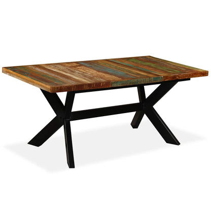 vidaXL Dining Table | Multicolour | Solid reclaimed wood | Standard | Industrial