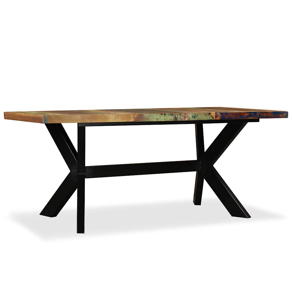 vidaXL Dining Table | Multicolour | Solid reclaimed wood | Standard | Industrial