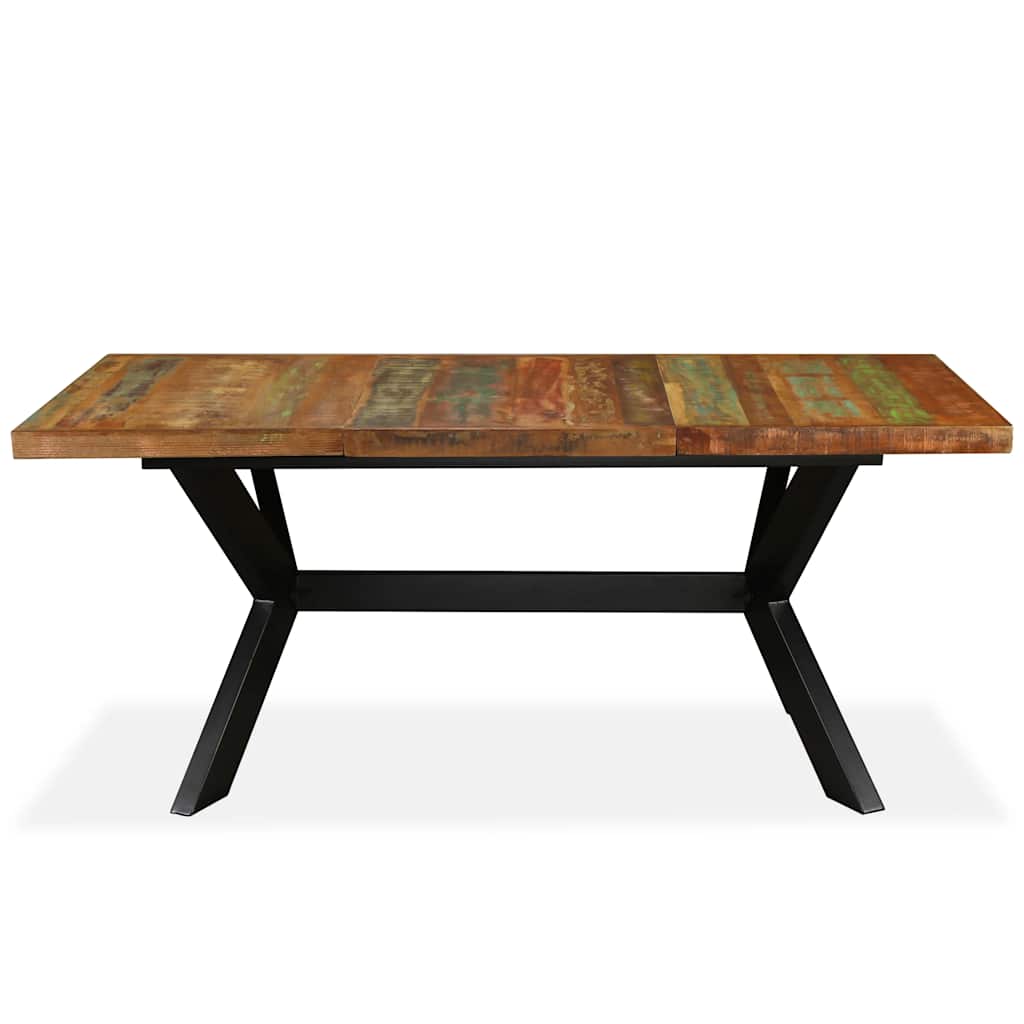 vidaXL Dining Table | Multicolour | Solid reclaimed wood | Standard | Industrial