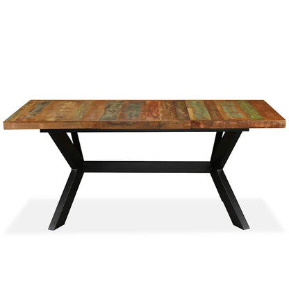 vidaXL Dining Table | Multicolour | Solid reclaimed wood | Standard | Industrial