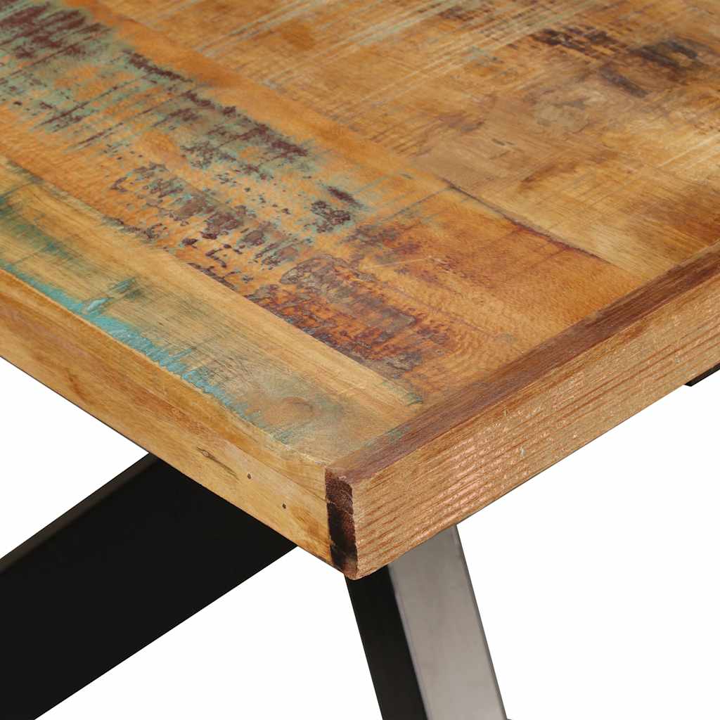 vidaXL Dining Table | Multicolour | Solid reclaimed wood | Standard | Industrial