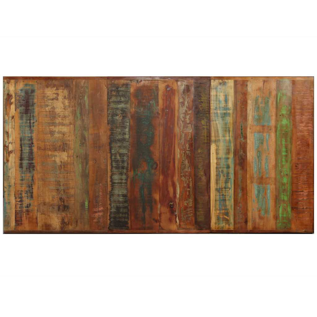 vidaXL Dining Table | Multicolour | Solid reclaimed wood | Standard | Industrial