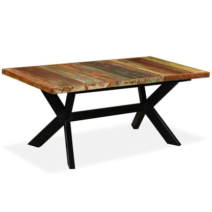vidaXL Dining Table | Multicolour | Solid reclaimed wood | Standard | Industrial