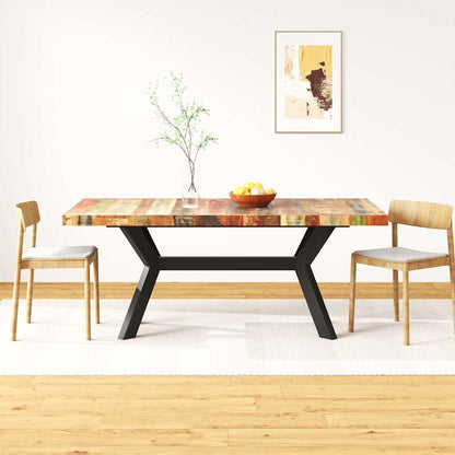 vidaXL Dining Table | Multicolour | Solid reclaimed wood | Standard | Industrial