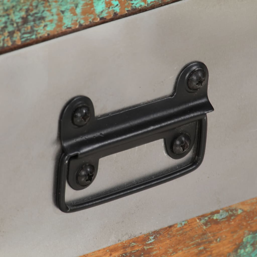 vidaXL Coffee Table with 3 Drawers Solid Reclaimed Wood 100x50x35 cm