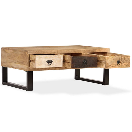 vidaXL Coffee Table | Natural Wood | Solid Mango Wood | Medium | Coffee Table