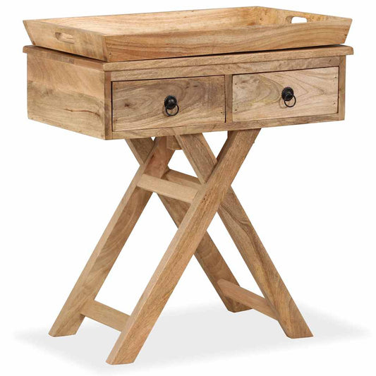 244952 vidaXL Side Table Solid Mango Wood 65x40x76 cm