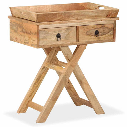 244952 vidaXL Side Table Solid Mango Wood 65x40x76 cm
