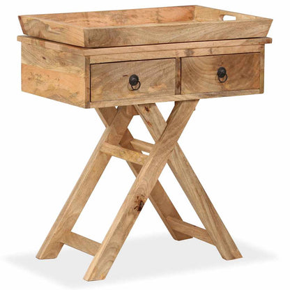 244952 vidaXL Side Table Solid Mango Wood 65x40x76 cm