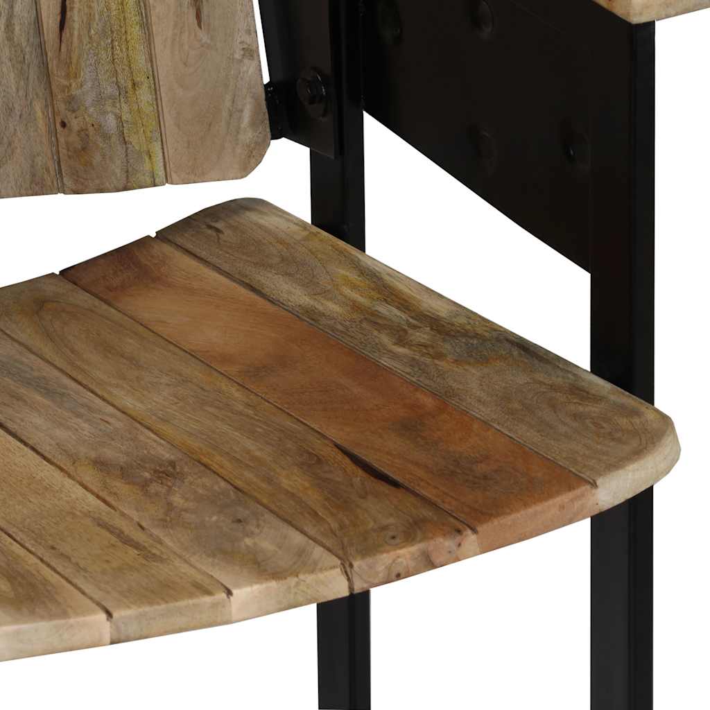 vidaXL 2-Seater Bench Solid Mango Wood and Steel