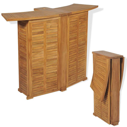 43805 vidaXL 3 Piece Bistro Set with Folding Chairs Solid Teak Wood
