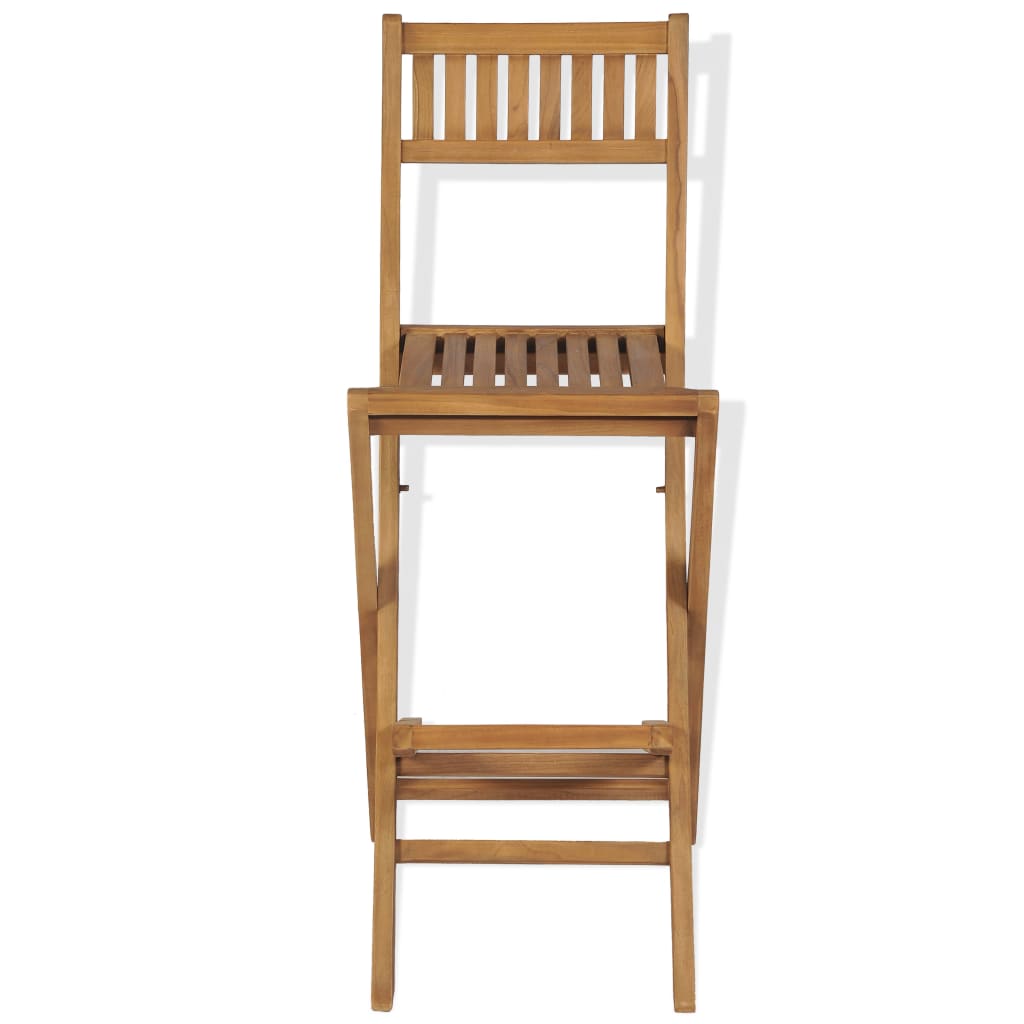 vidaXL Outdoor Bar Set | Brown | Solid Teak Wood | Medium | Foldable