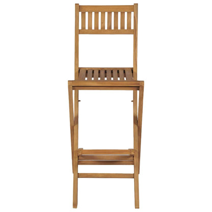 vidaXL Folding Outdoor Bar Stools 2 pcs Solid Teak Wood