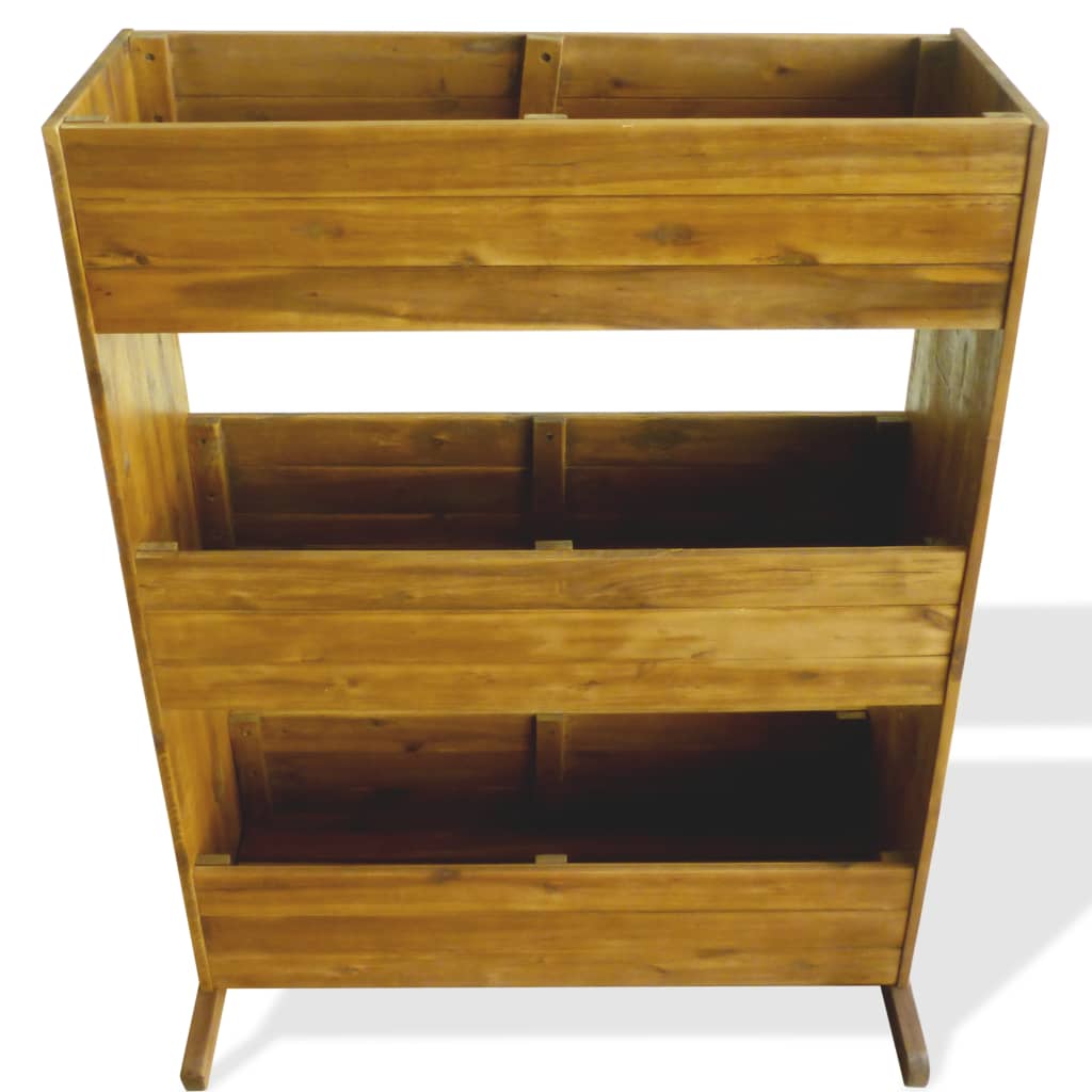 vidaXL 3-Tier Garden Raised Bed Solid Acacia Wood