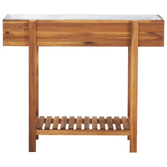 vidaXL Raised Garden Raised Bed Solid Acacia Wood and Zinc