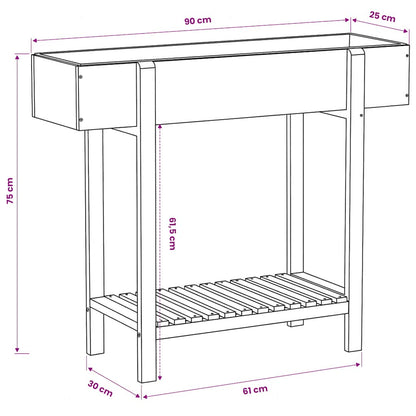 vidaXL Raised Garden Raised Bed Solid Acacia Wood and Zinc
