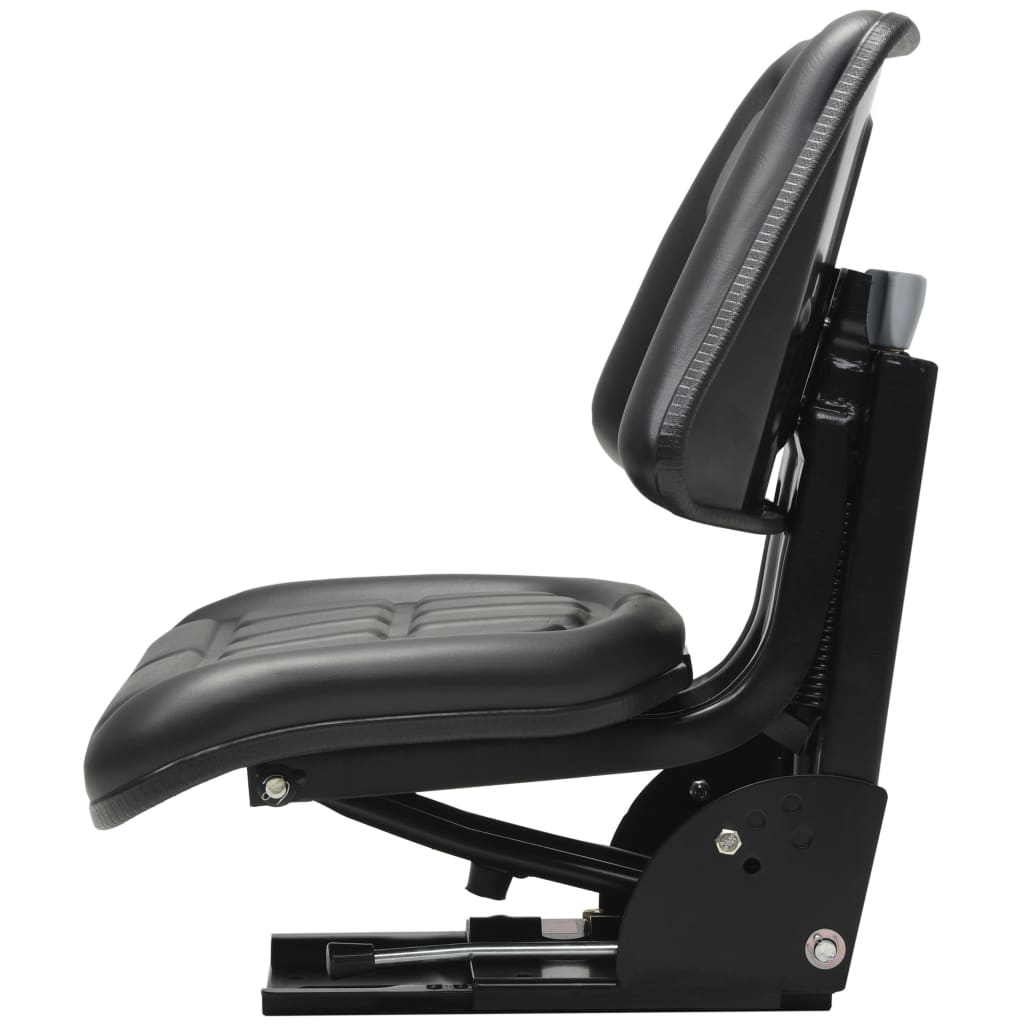 vidaXL Tractor Seat | Black | Steel frame, PVC upholstery | Universal