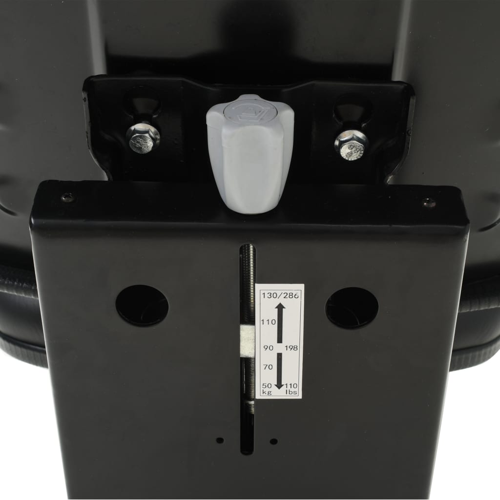 vidaXL Tractor Seat | Black | Steel frame, PVC upholstery | Universal
