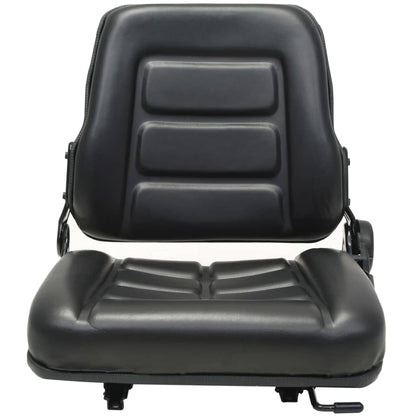 vidaXL Forklift & Tractor Seat with Adjustable Backrest Black