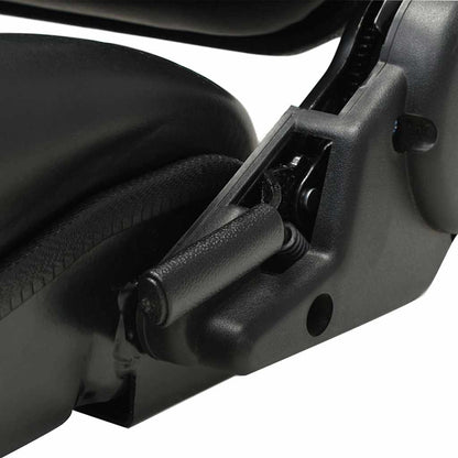 142318 vidaXL Forklift & Tractor Seat with Adjustable Backrest Black