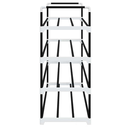 vidaXL Shoe Rack | Black | Metal and Plastic | Medium | Shoe Rack | Rectangular