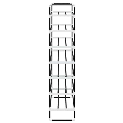 vidaXL Shoe Rack with 7 Shelves Metal and Plastic Black