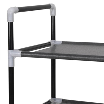 vidaXL Shoe Rack | Black | Metal | Standard | Shoe Rack | Rectangular