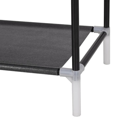 vidaXL Shoe Rack | Black | Metal | Standard | Shoe Rack | Rectangular