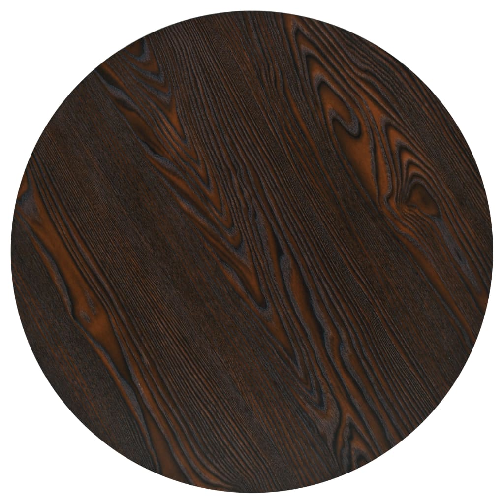 vidaXL Bistro Table MDF and Steel Round 60x75 cm Dark Ash