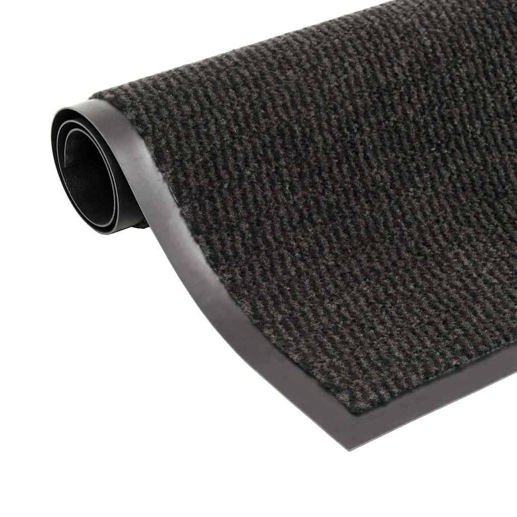 132711 vidaXL Dust Control Mat Rectangular Tufted 80x120 cm Black