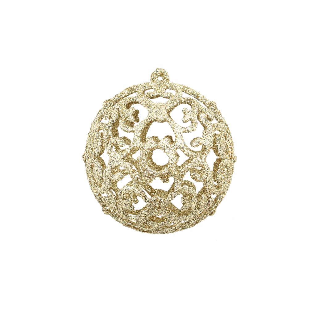245708 vidaXL 100 Piece Christmas Ball Set 3/4/6 cm Gold
