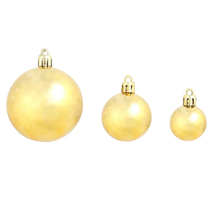 245708 vidaXL 100 Piece Christmas Ball Set 3/4/6 cm Gold