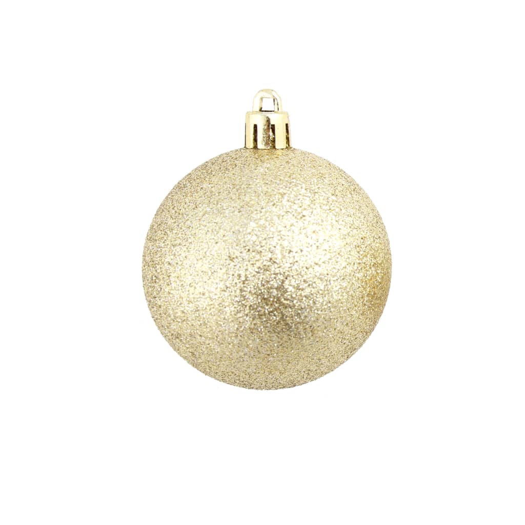 245708 vidaXL 100 Piece Christmas Ball Set 3/4/6 cm Gold
