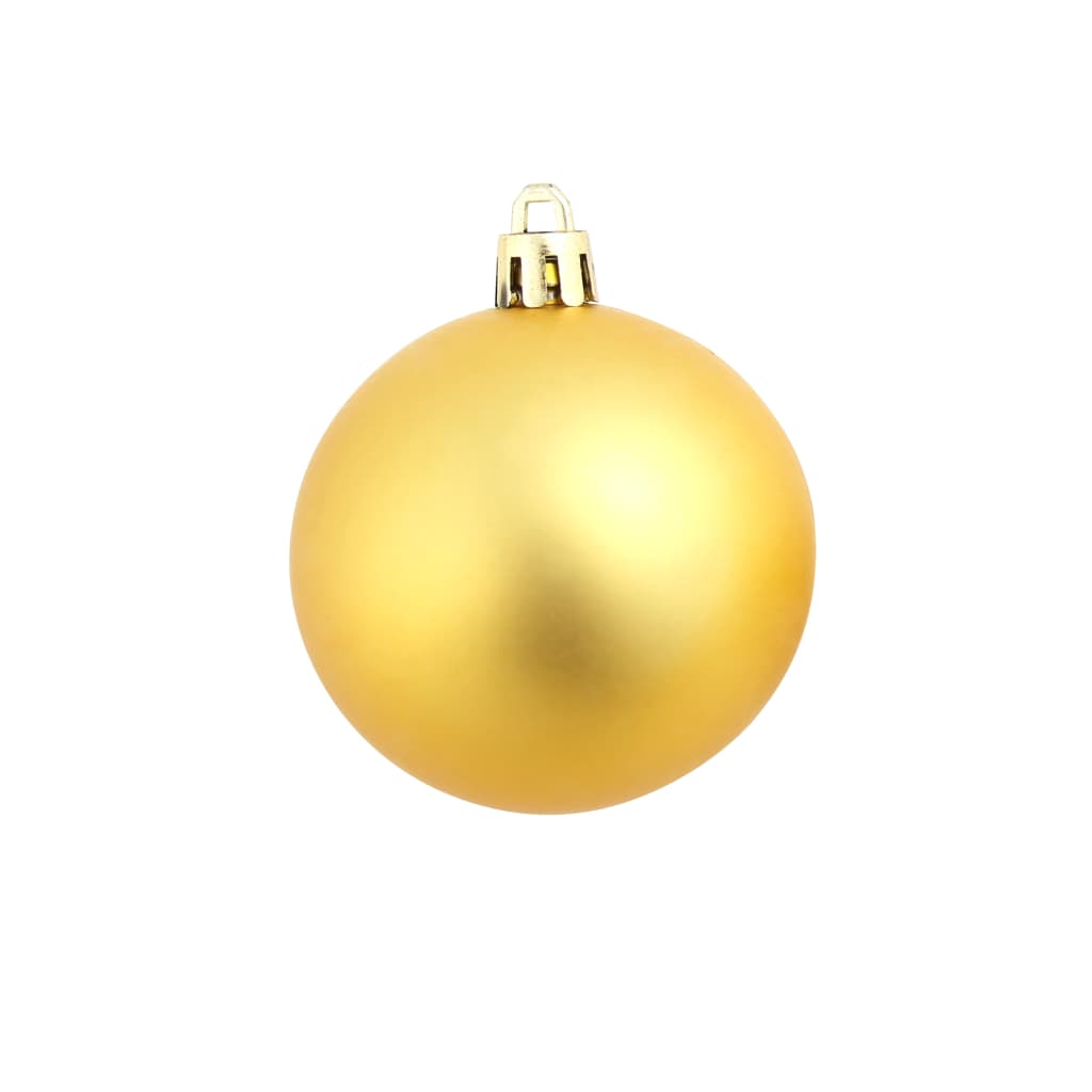245708 vidaXL 100 Piece Christmas Ball Set 3/4/6 cm Gold