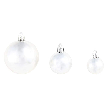 245712 vidaXL 100 Piece Christmas Ball Set 3/4/6 cm Silver