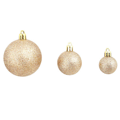 245716 vidaXL 100 Piece Christmas Ball Set 3/4/6 cm Rose/Gold
