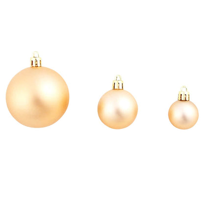 245716 vidaXL 100 Piece Christmas Ball Set 3/4/6 cm Rose/Gold