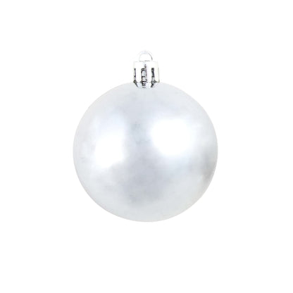 vidaXL 100 Piece Christmas Ball Set 3/4/6 cm White/Grey