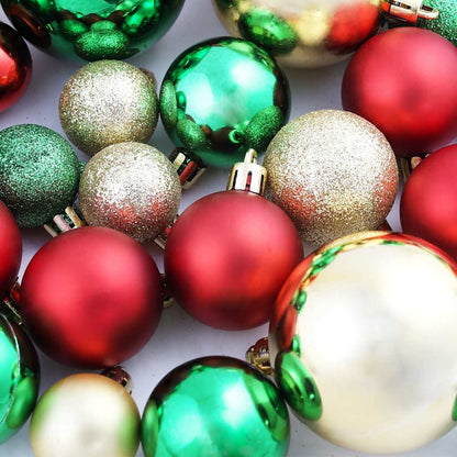 vidaXL Christmas Balls 100 pcs Red/Gold/Green