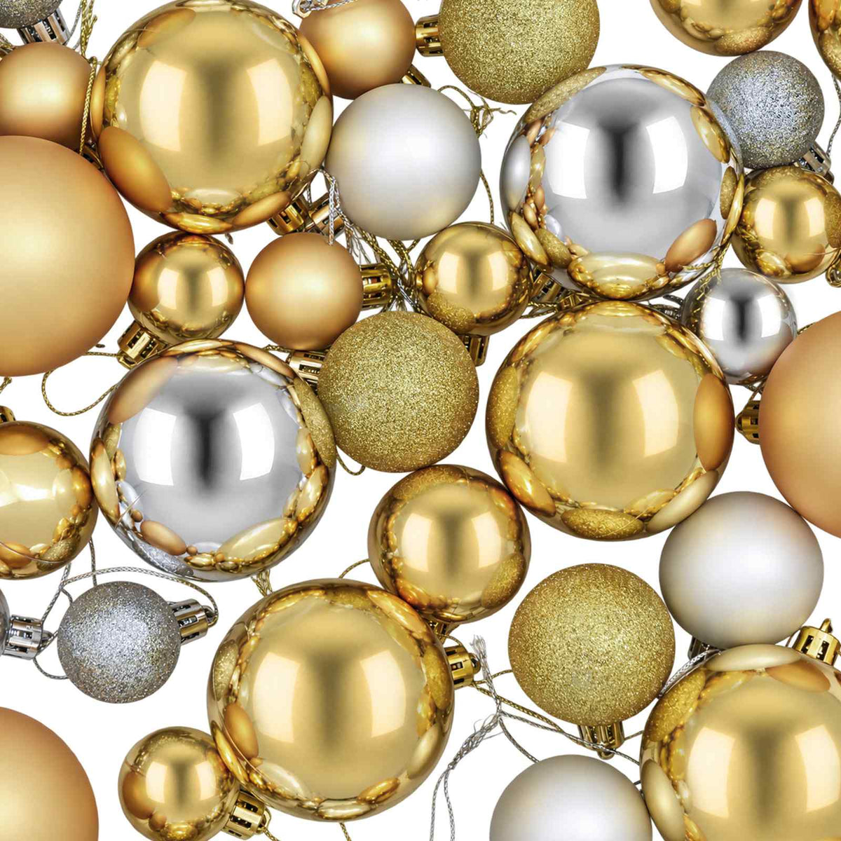 245719 Christmas Balls 100 pcs Silver/Gold