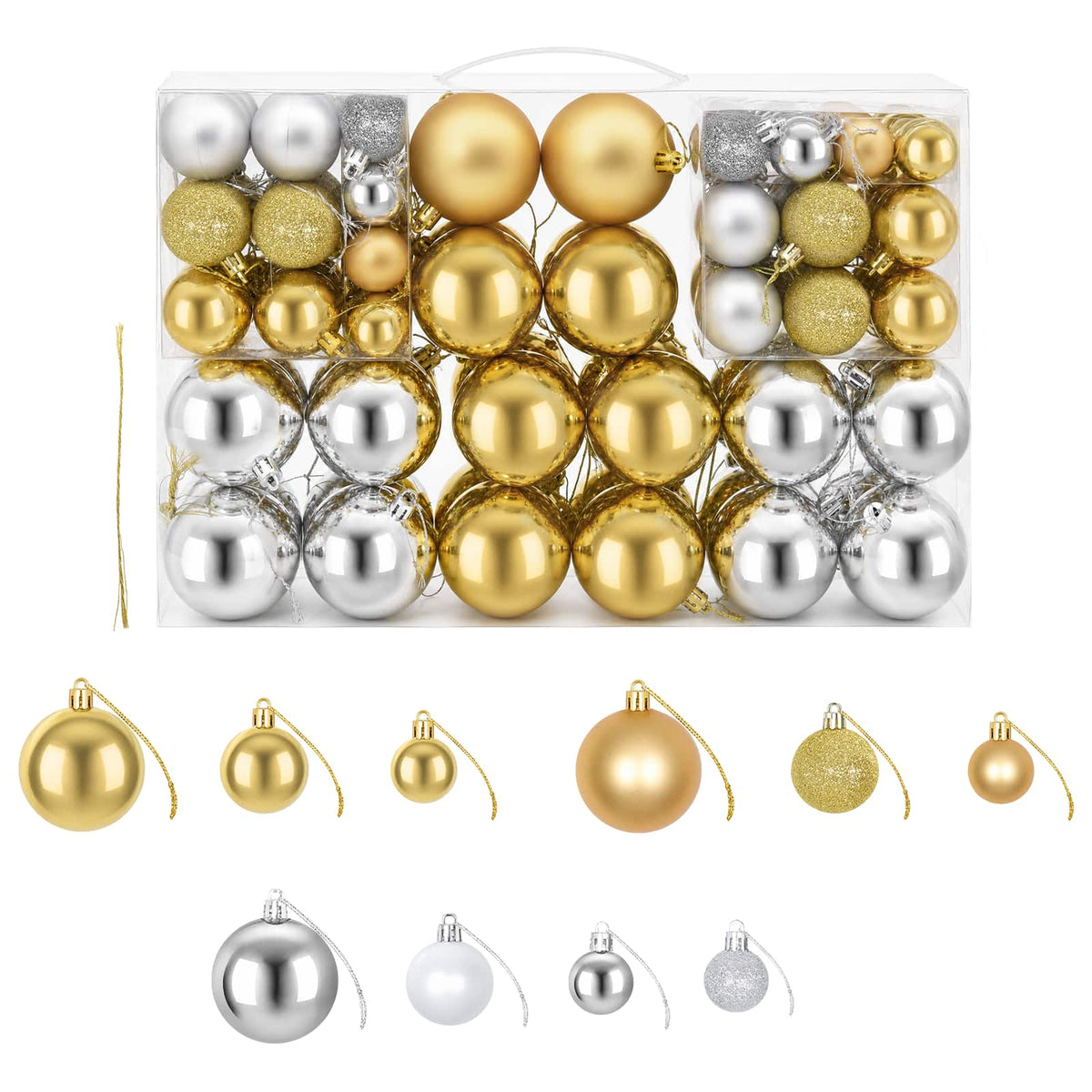 245719 Christmas Balls 100 pcs Silver/Gold