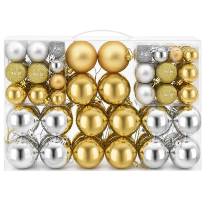 245719 Christmas Balls 100 pcs Silver/Gold