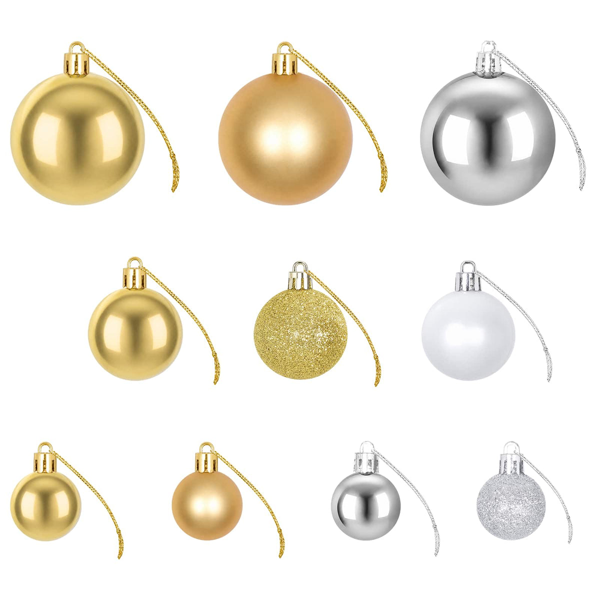 245719 Christmas Balls 100 pcs Silver/Gold