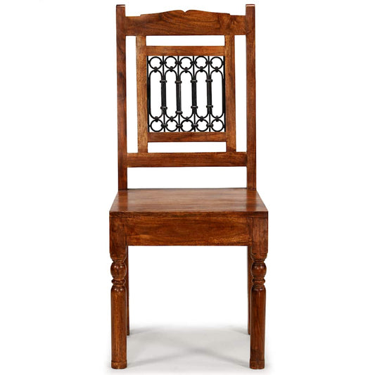 vidaXL Dining Chairs 2 pcs Solid Wood with Honey-coloured Finish Classic