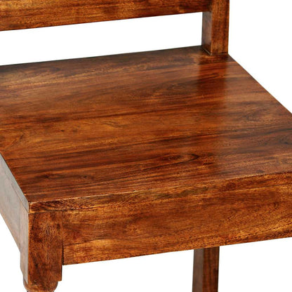 vidaXL Dining Chairs 2 pcs Solid Wood with Honey-coloured Finish Classic