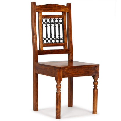 vidaXL Dining Chairs 2 pcs Solid Wood with Honey-coloured Finish Classic