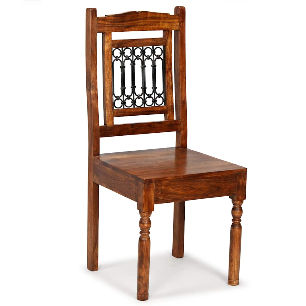 vidaXL Dining Chairs 2 pcs Solid Wood with Honey-coloured Finish Classic